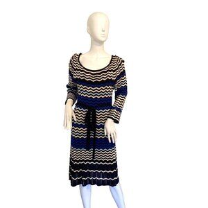 Taylor Siouni & Zar Women's Retro 70's Sweater Dress Size XL